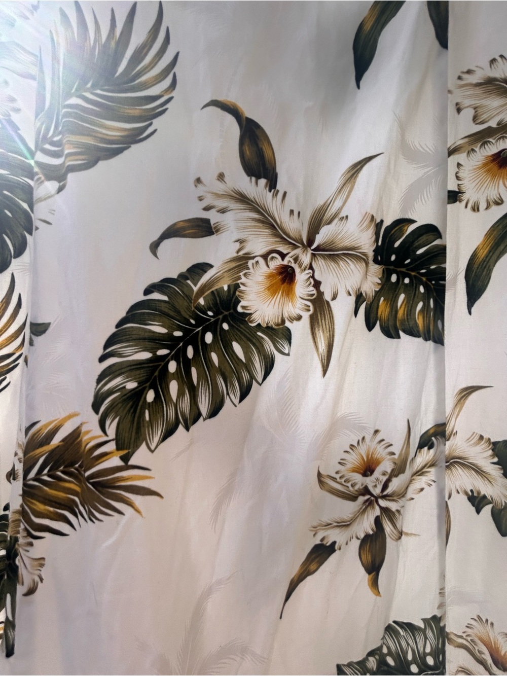 Vintage MAHALO Hawaiian Muumuu Dress White Tropical Floral Ruffle Mermaid Small - Picture 6 of 14